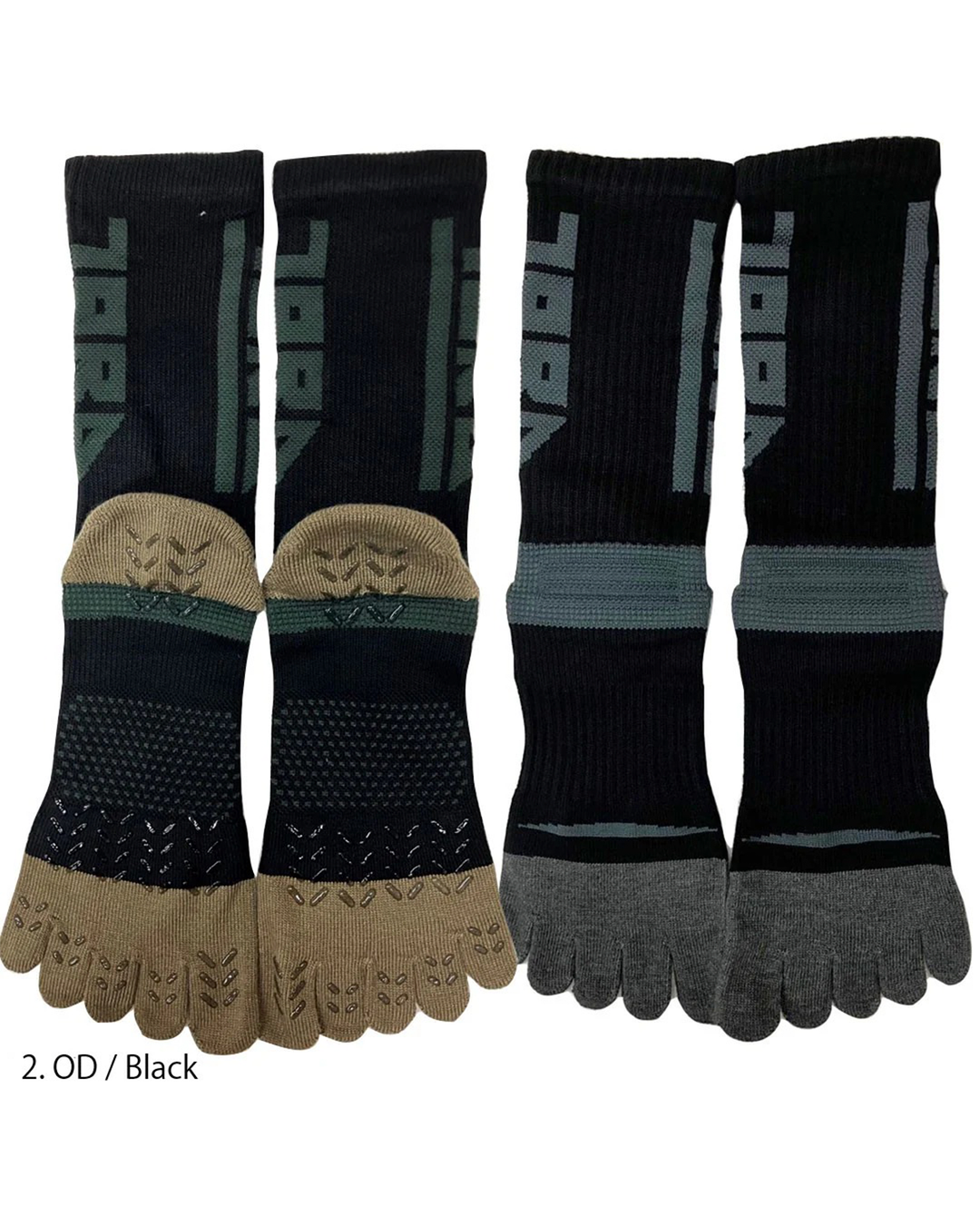 0121-909 Logo Long Grip 5-Toe Socks (8 Pairs)
