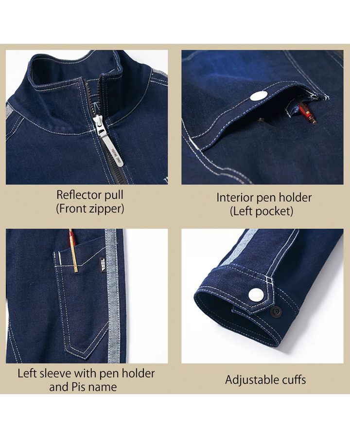 8990-124 Denim Long Sleeve Jacket