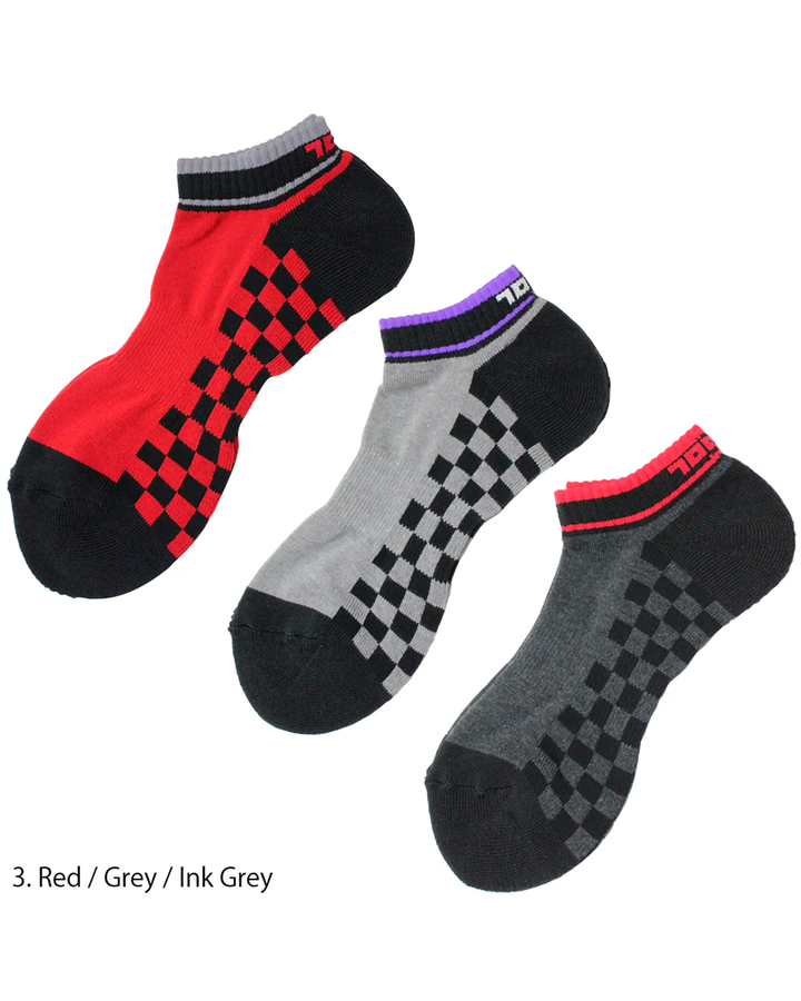 0105-909 Ichimatsu Round Toe Socks (12 Pairs)