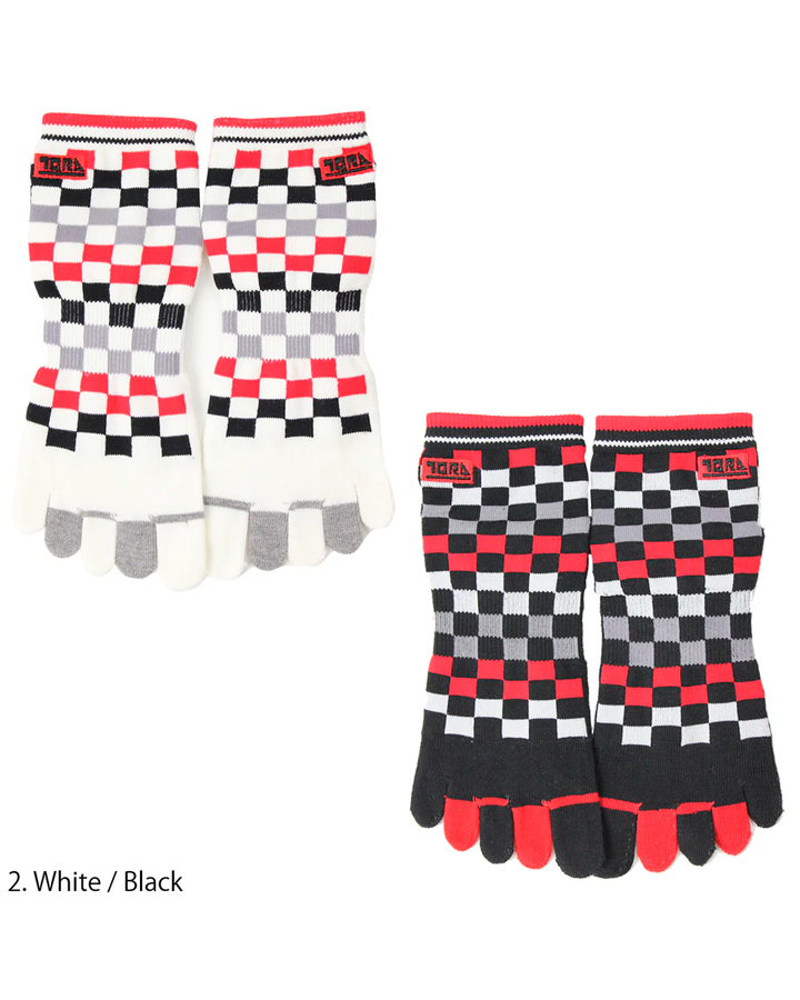 0108-909 Ichimatsu Short 5-Toe Socks (8 Pairs)