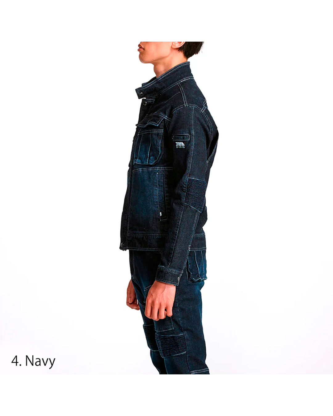 8930-554 Denim Bellows Riders Jacket