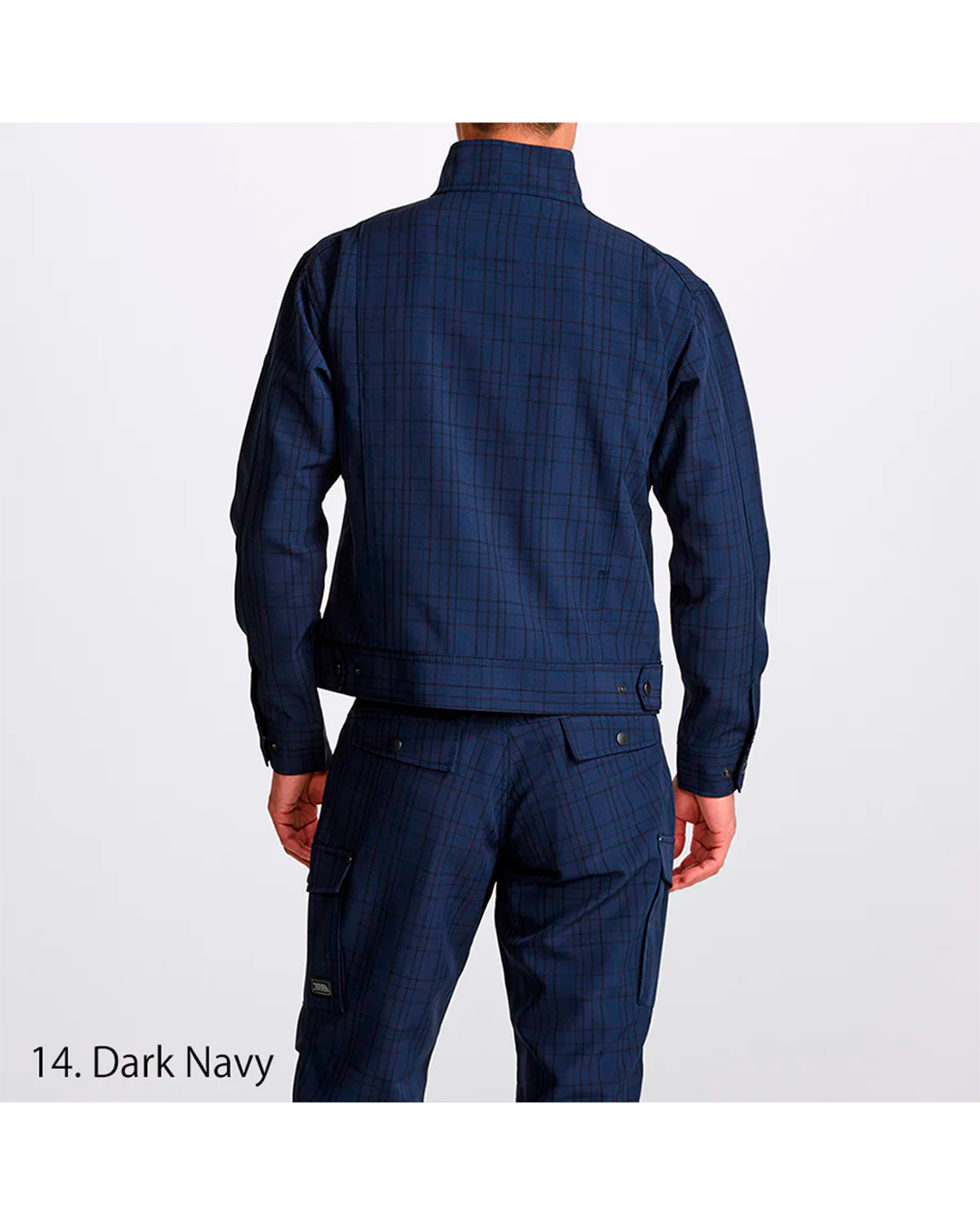 7560-124 Checked Long Sleeve Blouson Jacket
