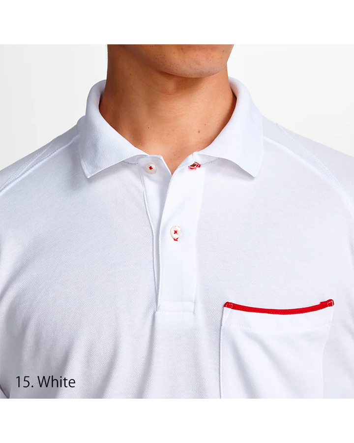 5960-614 TORAICHI Red Selvage Long-Sleeve Polo Shirt