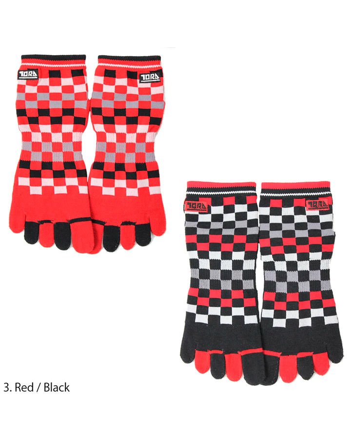 0108-909 Ichimatsu Short 5-Toe Socks (8 Pairs)