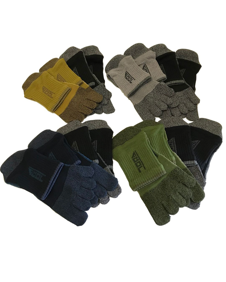 0119-909 Plain Antibacterial 5-Toe Socks (8 Pairs)