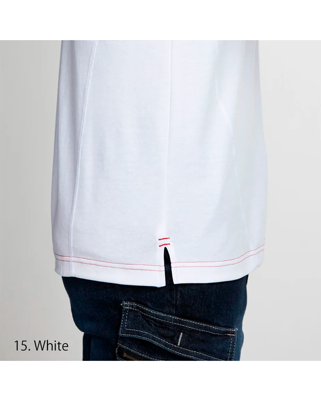 5960-614 TORAICHI Red Selvage Long-Sleeve Polo Shirt